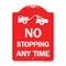 Signmission No Stopping Anytime W/ Tow Away Graphic, Red & White Aluminum Sign, 18" x 24", RW-1824-23581 A-DES-RW-1824-23581 - alternate 1